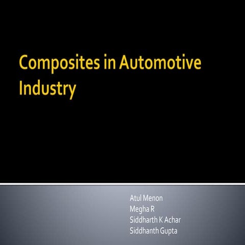 Composites in Automotive Industry