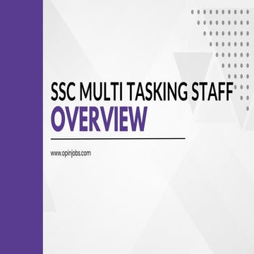 SSC Multi Tasking Staff