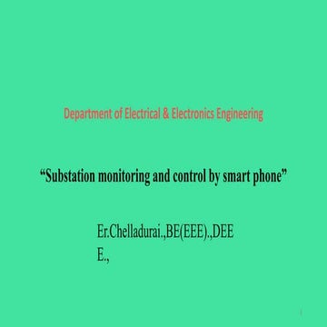 substation monitoring and control system | PPTX | Smartphones ...