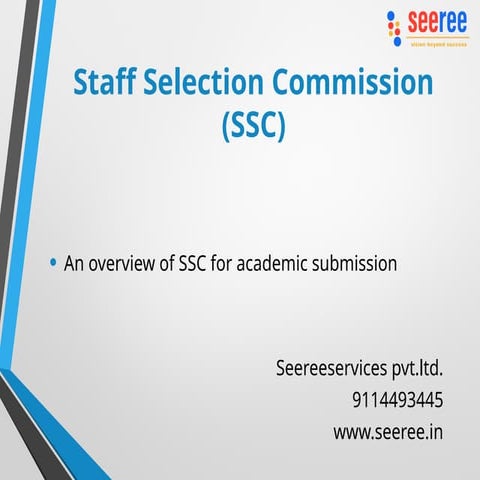 Best SSC Course Training in Bhubaneswar – Seeree | PPTX