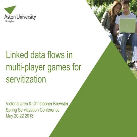 Linked data flows in multi-player games for servitization 