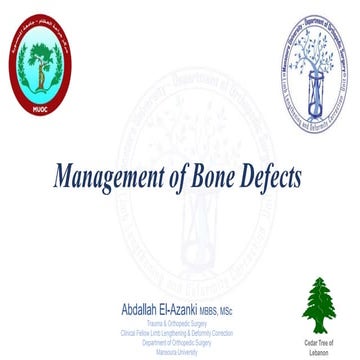 Management of Bone Defects
