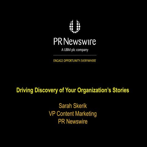 Driving Discovery of the Content Your Organization Publishes