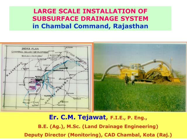 LARGE SCALE INSTALLATION OF SUBSURFACE DRAINAGE SYSTEM 