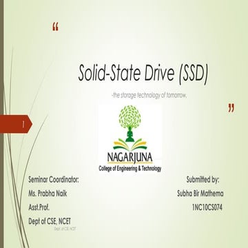 Solid State Drive (SSD) - SBMathema