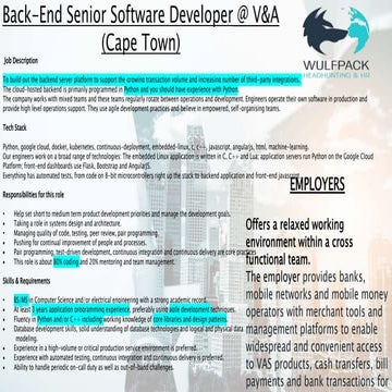 Senior software developer (Python) 