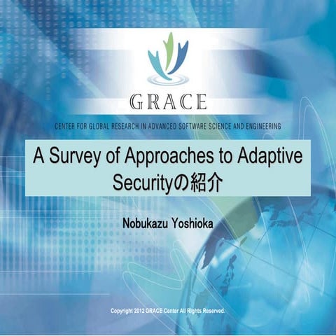 A Survery of Approaches to Adaptive Securityの紹介