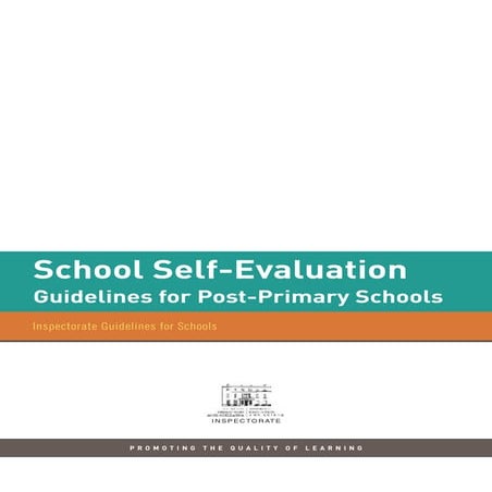 School Self Evaluation Guidelines post primary