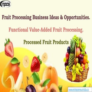 Fruit Processing Business Ideas & Opportunities