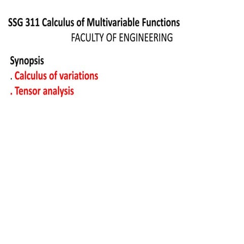 SSG 311 Calculus of variations _Tensors.pdf