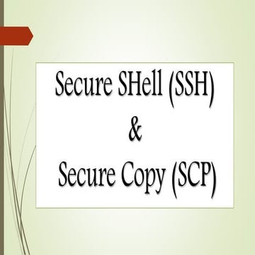 SSH & SCP | PPTX
