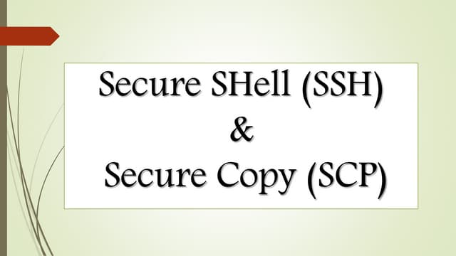 SSH & SCP