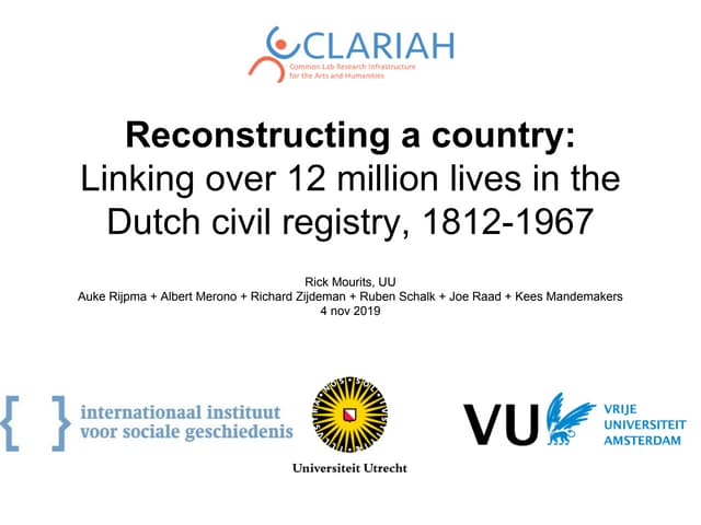 SSHA 2019: Reconstructring a country