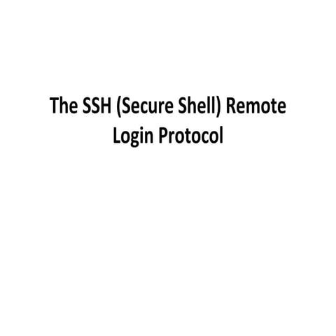 Ssh And Rlogin