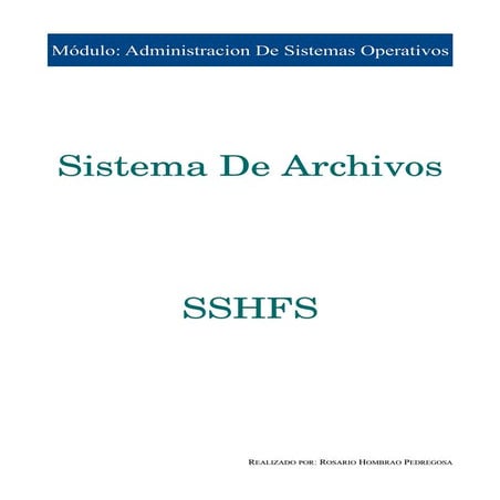 Sistema de archivos sshfs