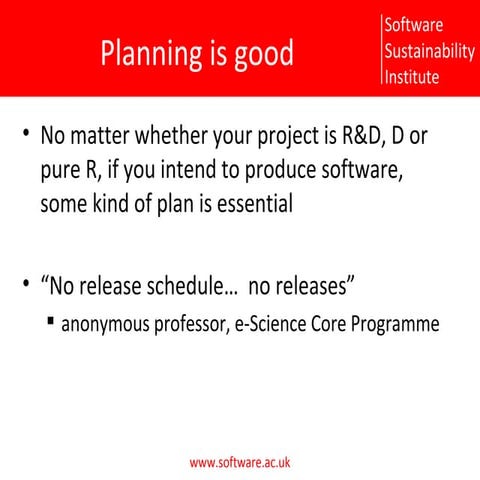 Planning your project