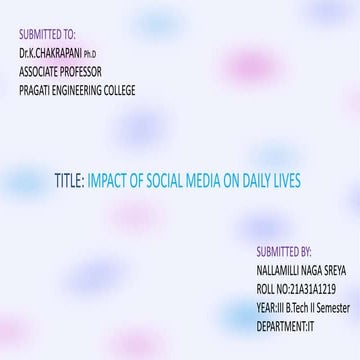 Impact of social media in our life | PPTX
