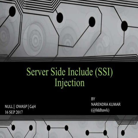 Server Side Includes Injection ( SSI Injection )