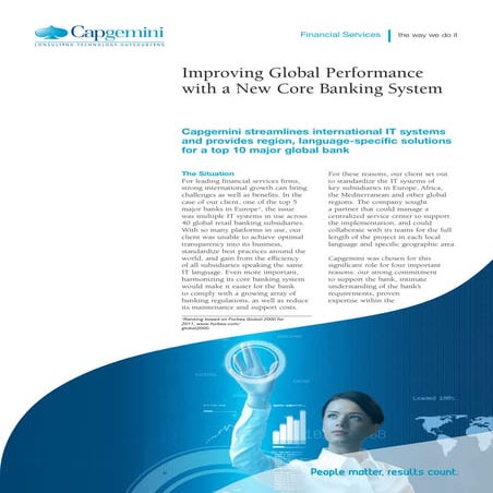 Improving Global Performance with a new core banking system
