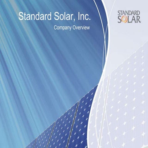 Standard Solar - Corporate Overview