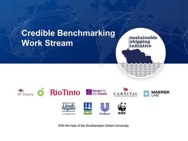 SSI workstream - Sustainable shipping rating schemes: How to use and improve ...