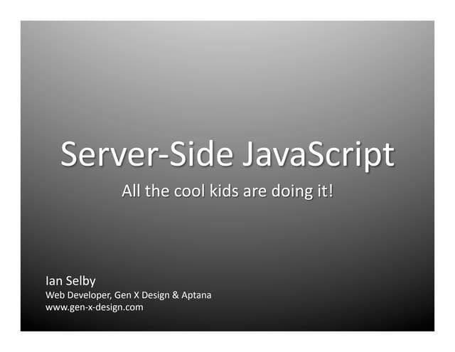 Ssjs Presentation