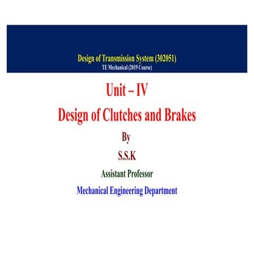 Lect 4 Unit 1 Drive Train Fluid Flywheel | PPTX