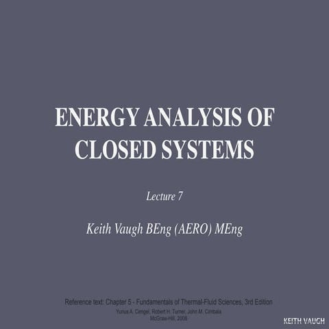 SSL7 Energy Analysis of Closed Systems