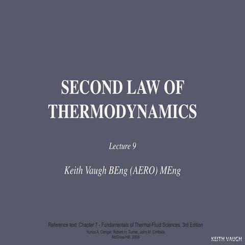SSL9 The Second Law of Thermodynamics