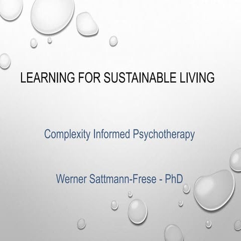 Complexity Informed Psychotherapy