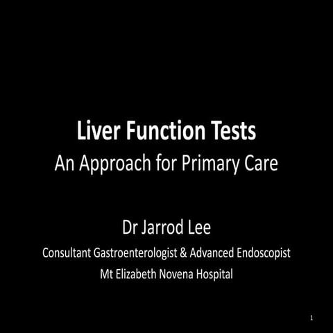 Liver Function Tests - An Approach for Primary Care