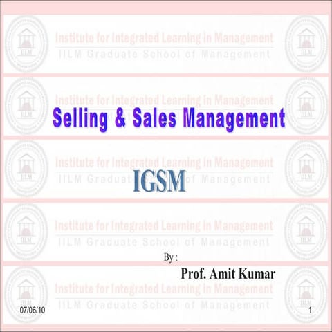 Ssm lecture-20 & 21 (key account management)