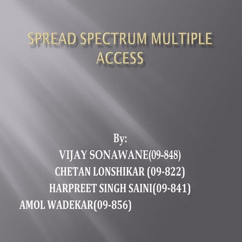 Spread spectrum technics