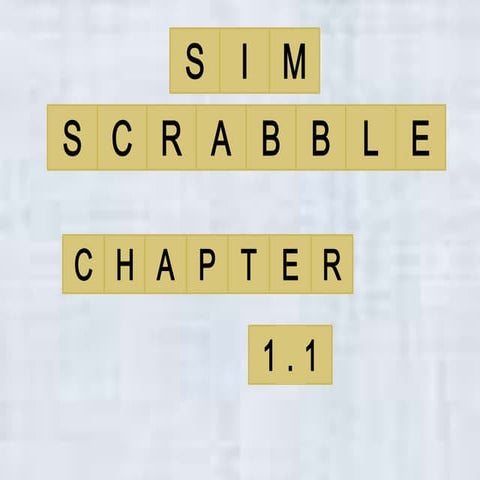 Sim Scrabble (a TS2 Name Game): Chapter 1.1