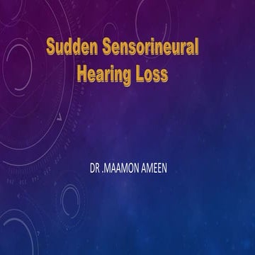 sudden sensorineural hearing loss
