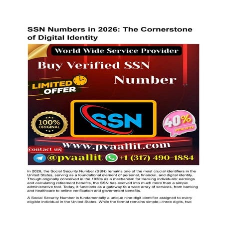 5 Features of a 100% Secure Verified Ssn Account ...