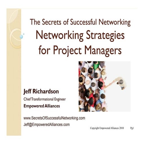 Secrets of Project Networking