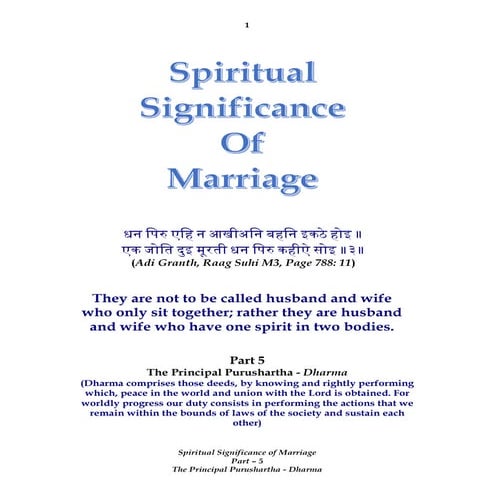 SS of Marriage - Part 5 - Dharma