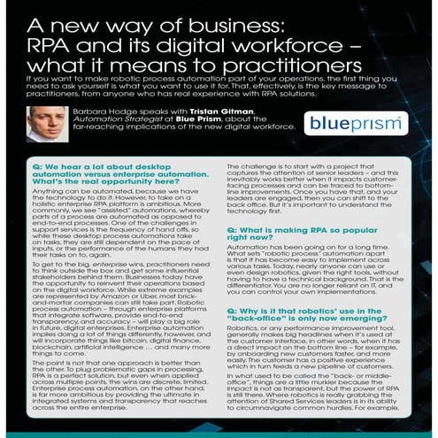 What RPA Means to Practitioners