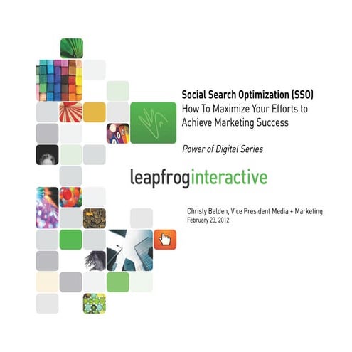 Social Search Optimization (SSO)