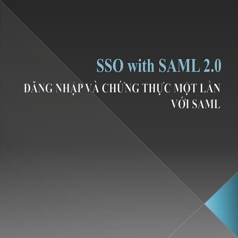 SSO with SAML 2.0