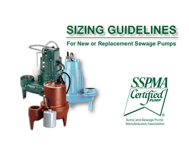SSPMA Sump & Sewage Pump Sizing