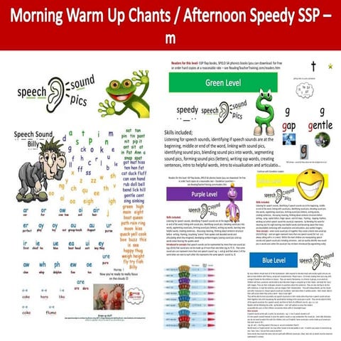 SSP Morning Chants and Speedy SSP Differentiated Teaching