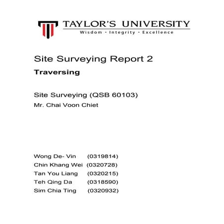 Site Surveying report2 traversing