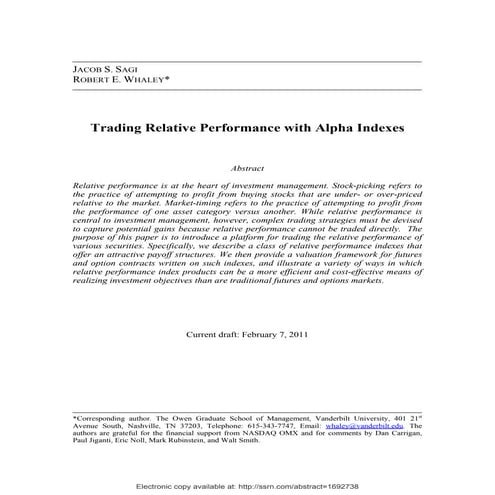 Alpha Index Options Explained. These can be used to efficiently convert conce...
