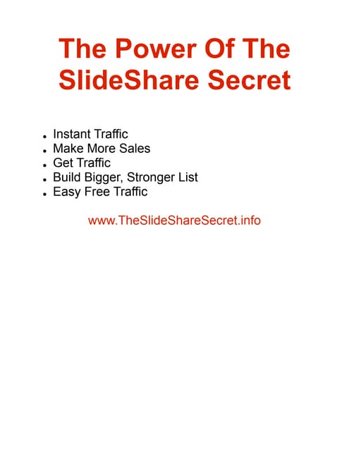 The SlideShare Secret