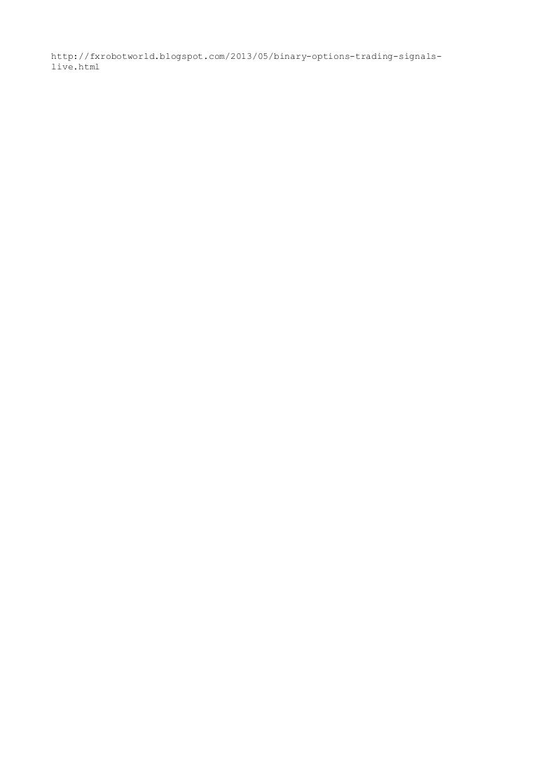 Binary options trading signals live