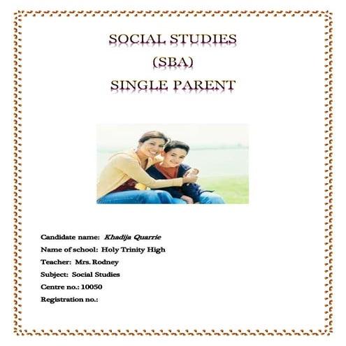 Social Studies SBA 