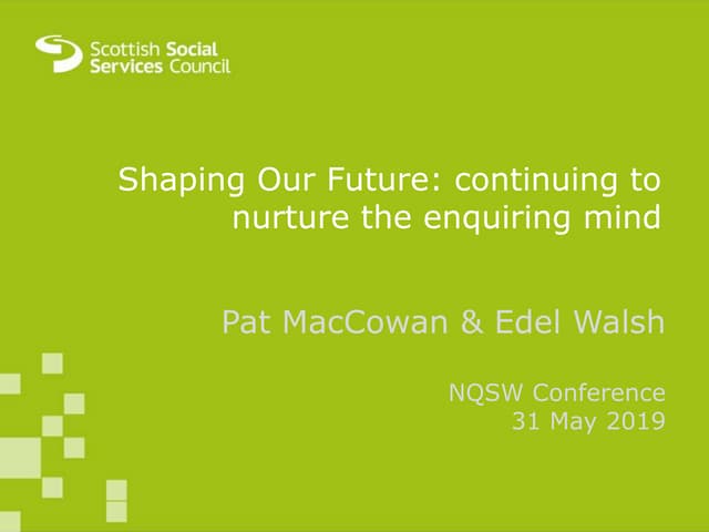 Support for NQSWs & cont professional development