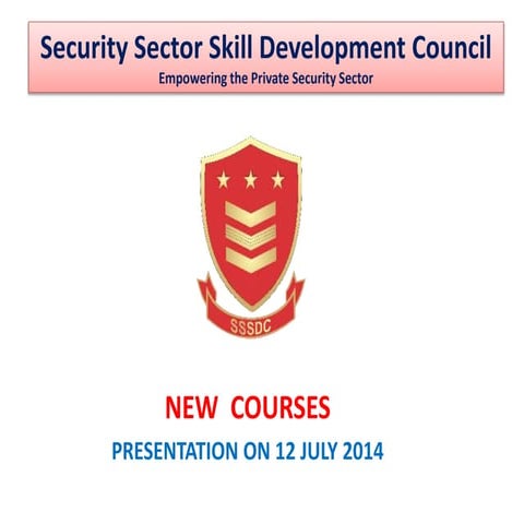Sssdc cert dip courses